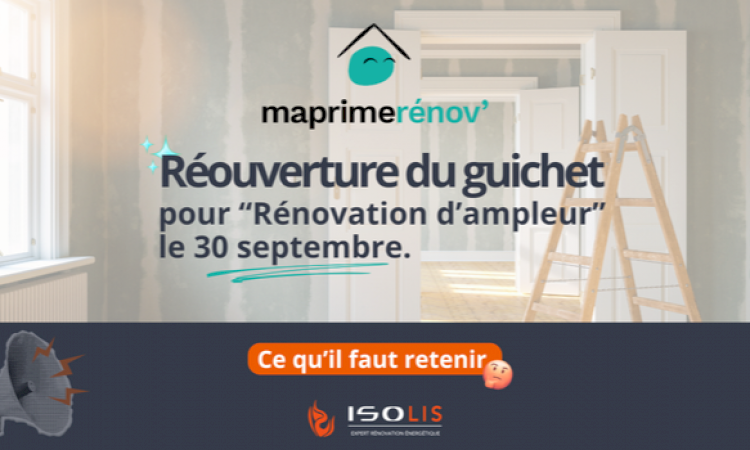 MaPrimeRénov’ : Réouverture du guichet pour la rénovation d'ampleur le 30 septembre