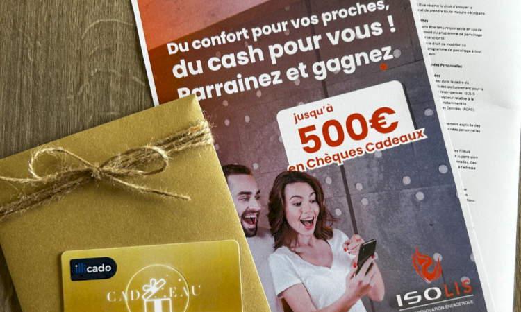 Isolation Tarascon Beaucaire Avignon Alpilles : Recommandez Isolis et recevez jusqu’à 500 € de carte cadeau !